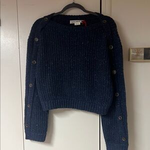 Zara Blue Crew Neck Sweater Timeless Design